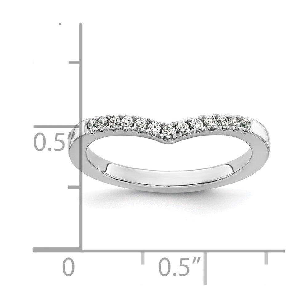 0.16ct. CZ Solid Real 14K White Gold Wedding Band Ring
