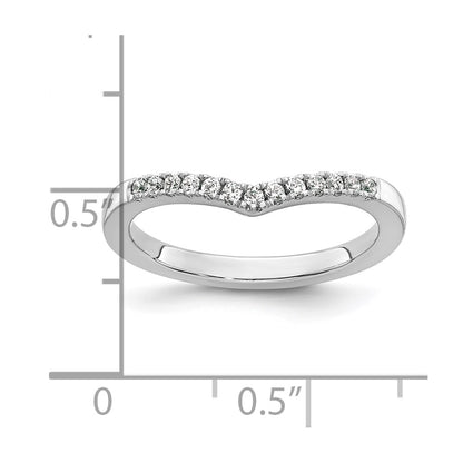 0.16ct. CZ Solid Real 14K White Gold Wedding Band Ring