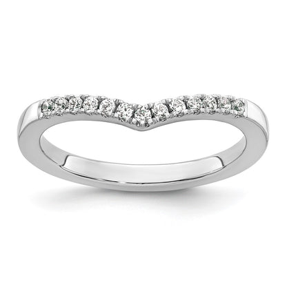 0.16ct. CZ Solid Real 14K White Gold Wedding Band Ring