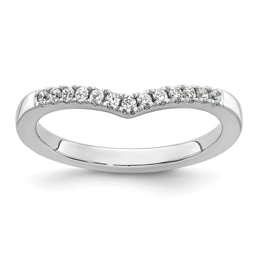 0.16ct. CZ Solid Real 14K White Gold Wedding Band Ring