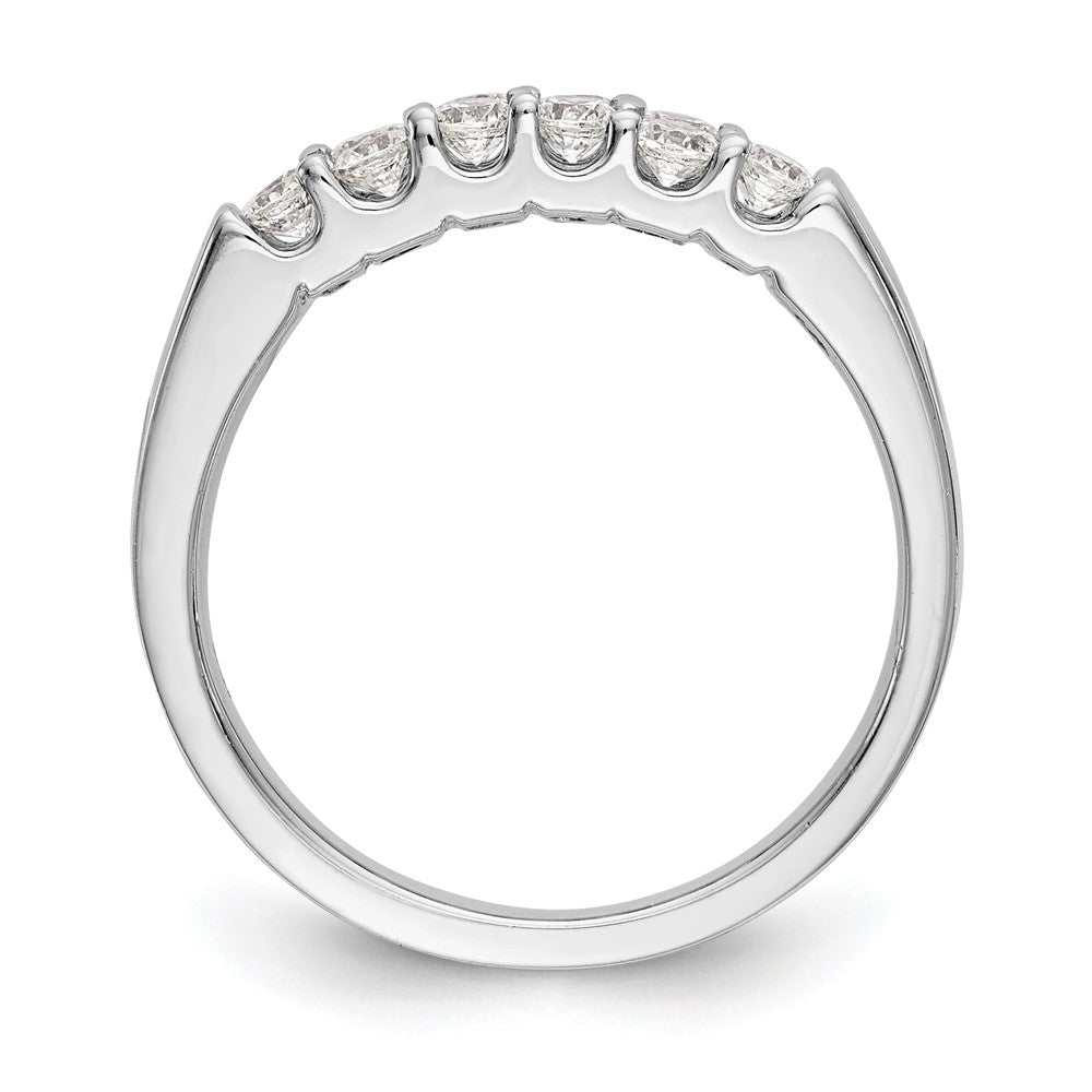 14K White Gold Real Diamond Band