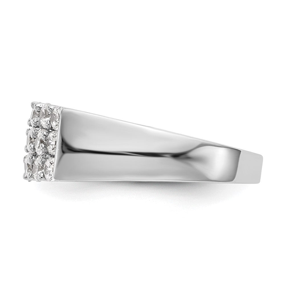 14K White Gold Real Diamond Band