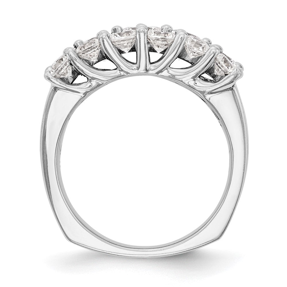 14K White Gold Real Diamond Band