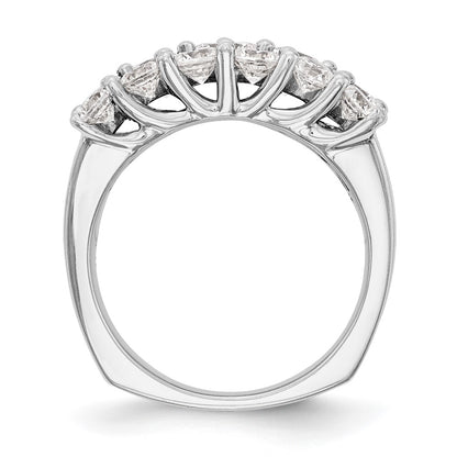 14K White Gold Real Diamond Band