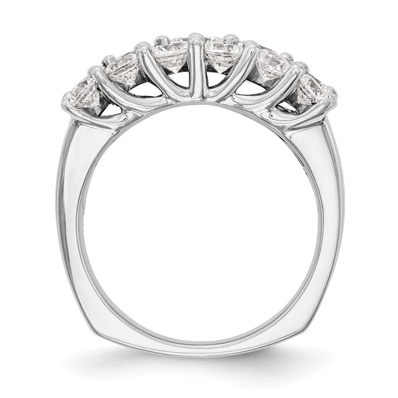 14K White Gold Real Diamond Band