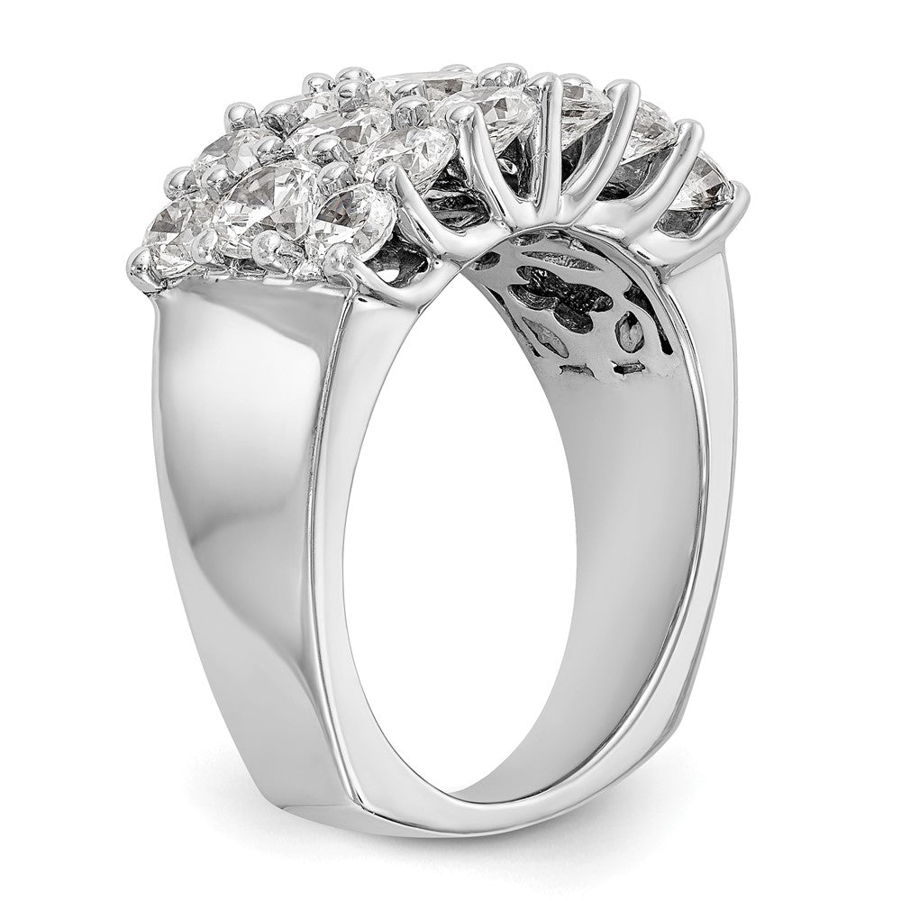 14K White Gold Real Diamond Band