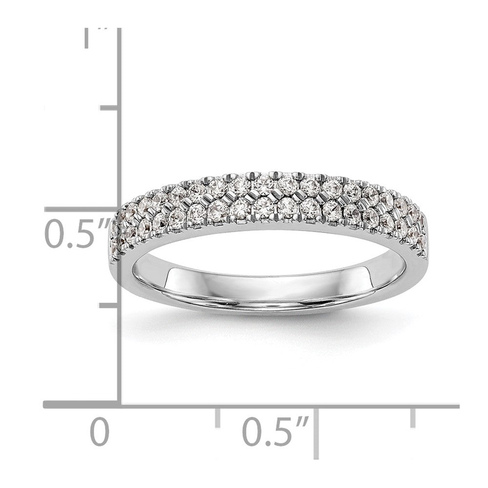 14K White Gold Real Diamond Band