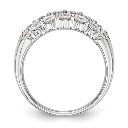 14K White Gold Real Diamond Band