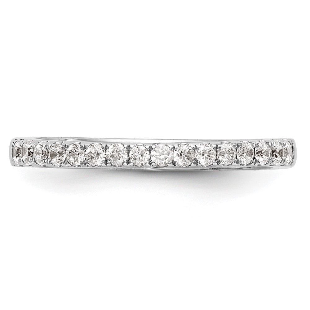 0.22ct. CZ Solid Real 14K White Gold Wedding Band Ring