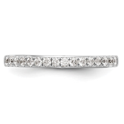 0.22ct. CZ Solid Real 14K White Gold Wedding Band Ring