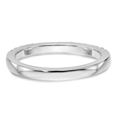 0.22ct. CZ Solid Real 14K White Gold Wedding Band Ring