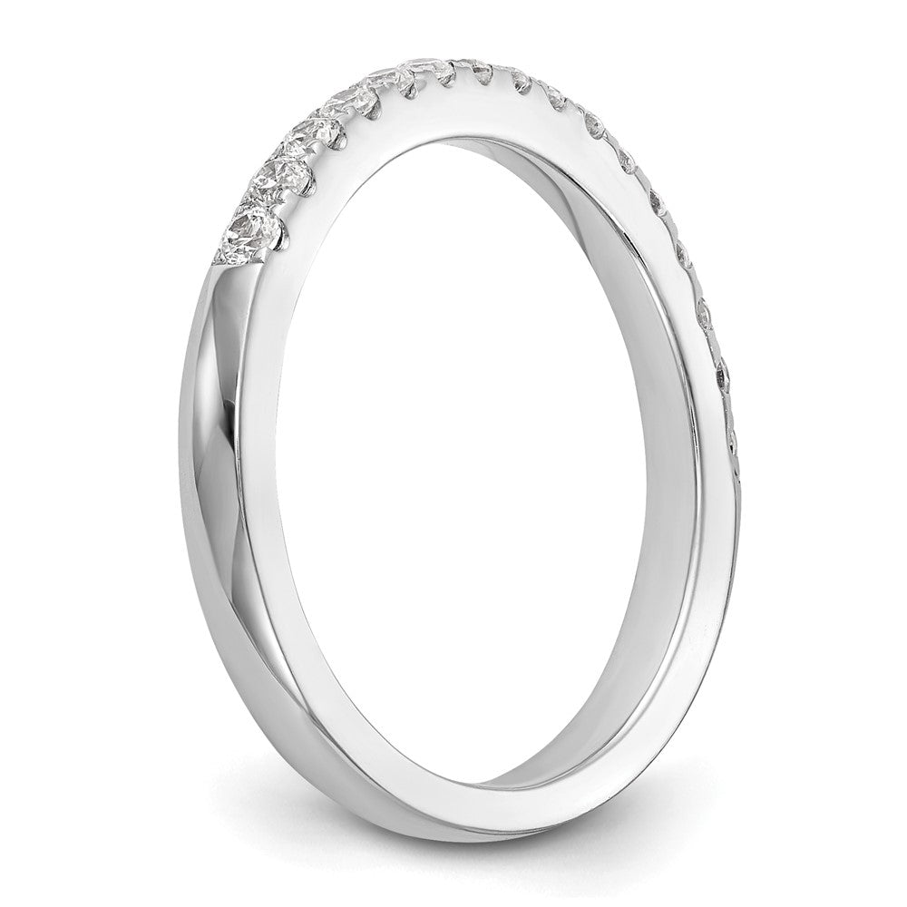 0.22ct. CZ Solid Real 14K White Gold Wedding Band Ring