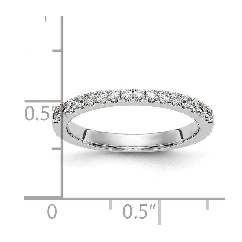 0.22ct. CZ Solid Real 14K White Gold Wedding Band Ring