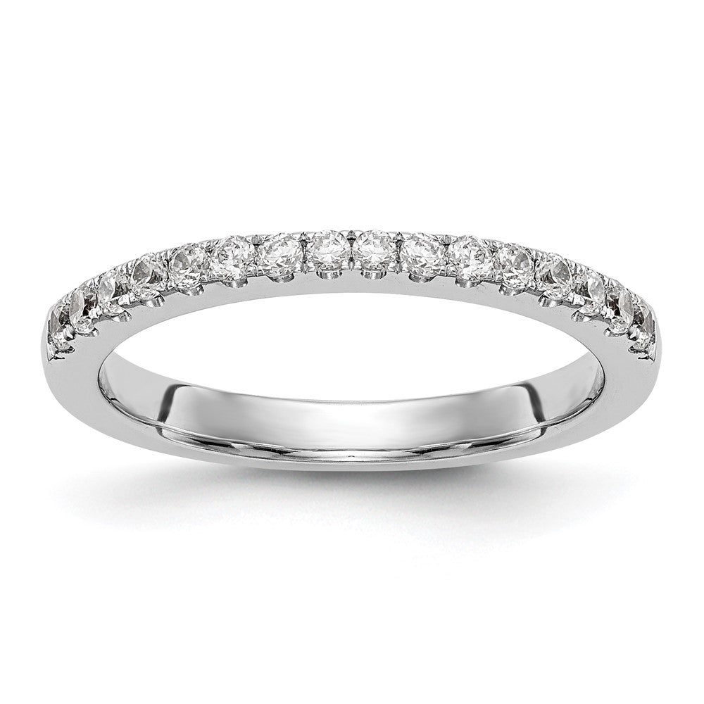 14K White Gold Real Diamond Band