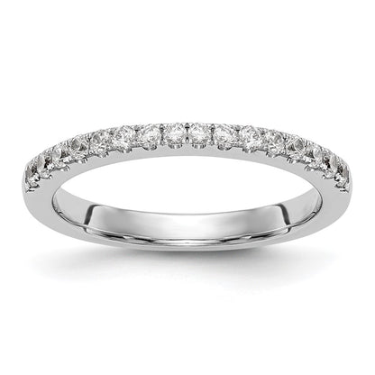 14K White Gold Real Diamond Band