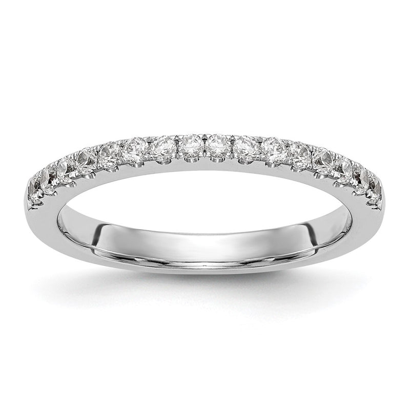 14K White Gold Real Diamond Band