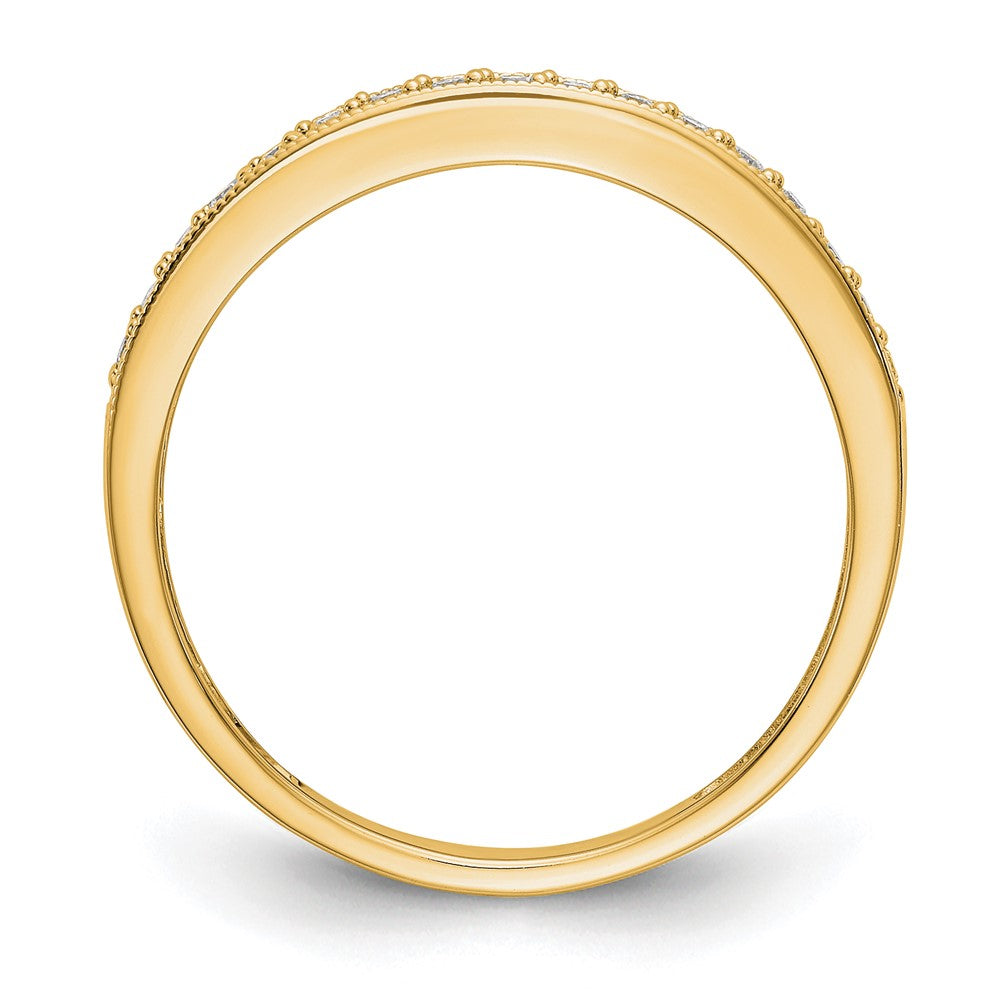 14K Yellow Gold Real Diamond Band