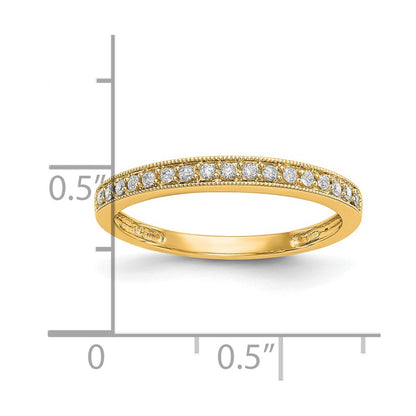 14K Yellow Gold Real Diamond Band