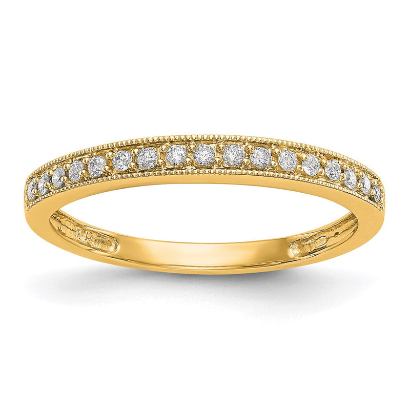 14K Yellow Gold Real Diamond Band