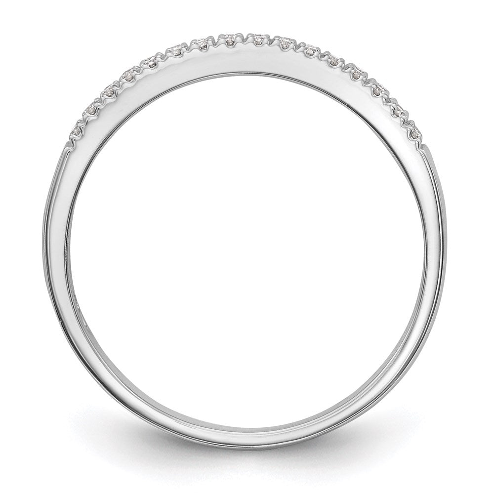 14K White Gold Real Diamond Band