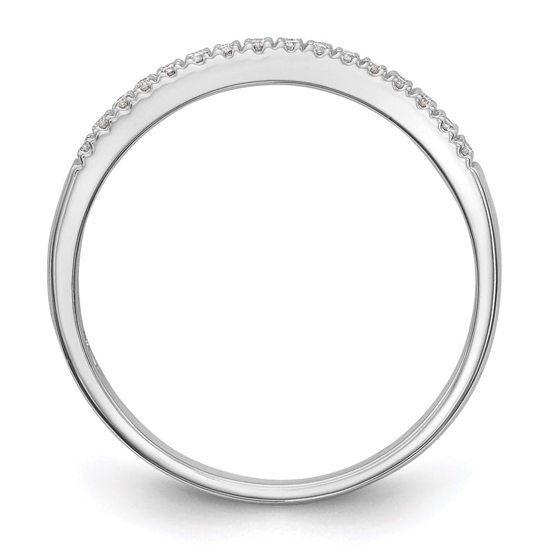 14K White Gold Real Diamond Band