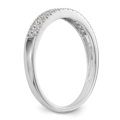 14K White Gold Real Diamond Band