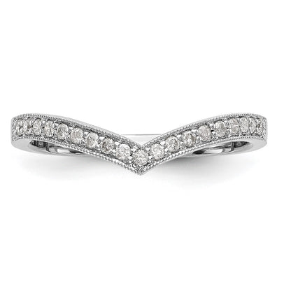 0.14ct. CZ Solid Real 14K White Gold Wedding Band Ring