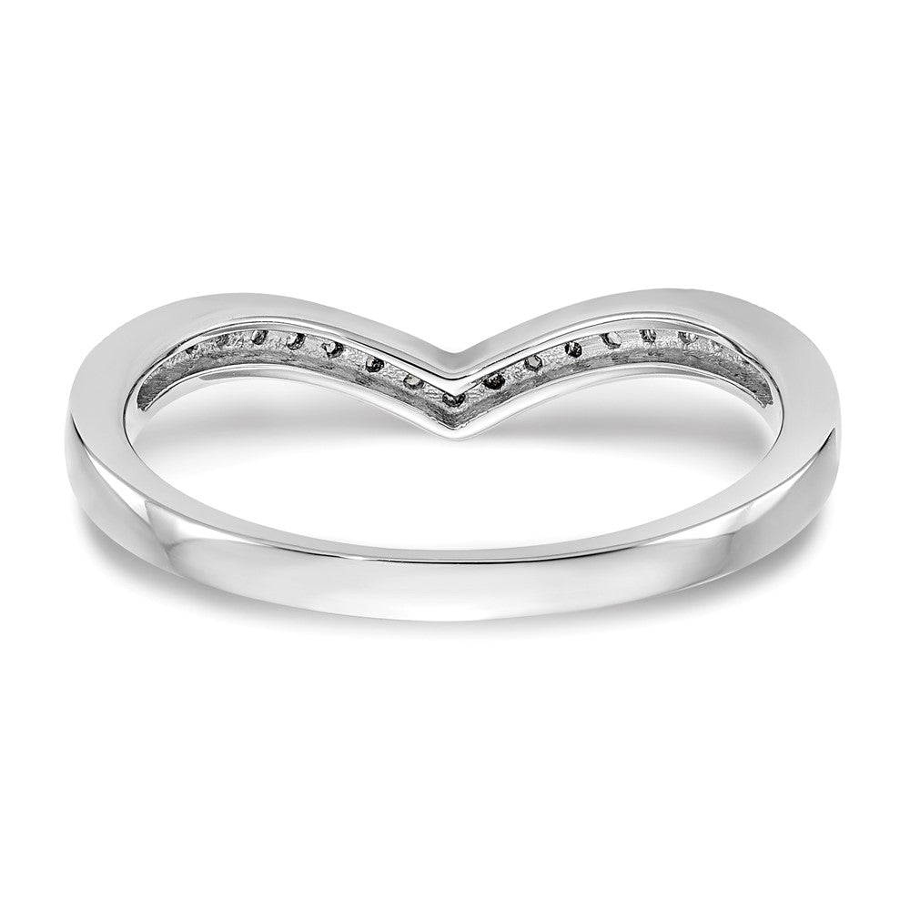 0.14ct. CZ Solid Real 14K White Gold Wedding Band Ring