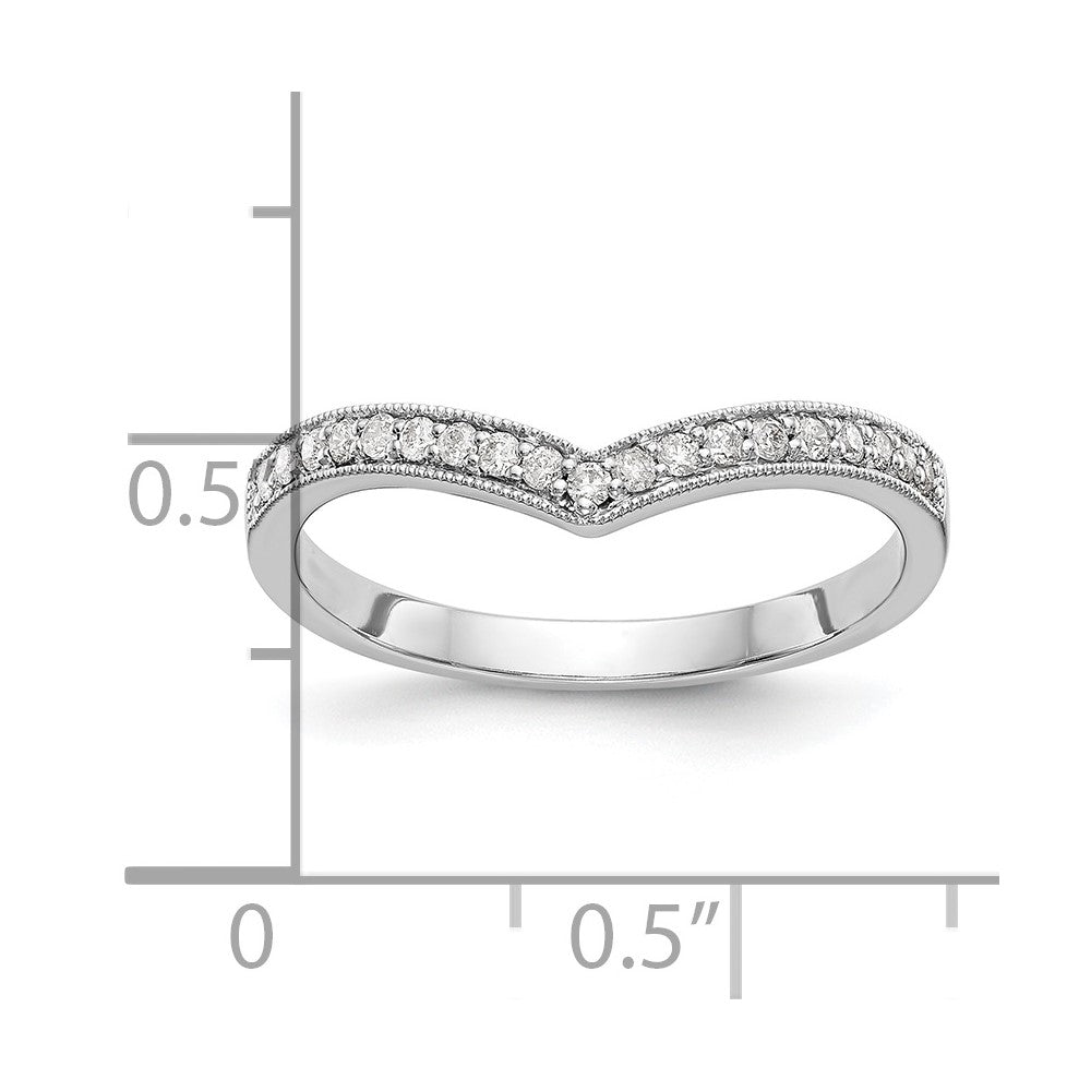 0.14ct. CZ Solid Real 14K White Gold Wedding Band Ring