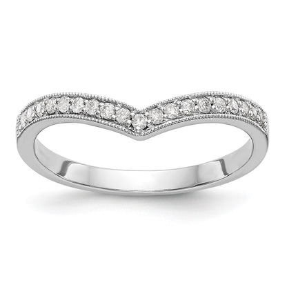 0.14ct. CZ Solid Real 14K White Gold Wedding Band Ring