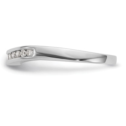 0.20ct. CZ Solid Real 14K White Gold Wedding Band Ring
