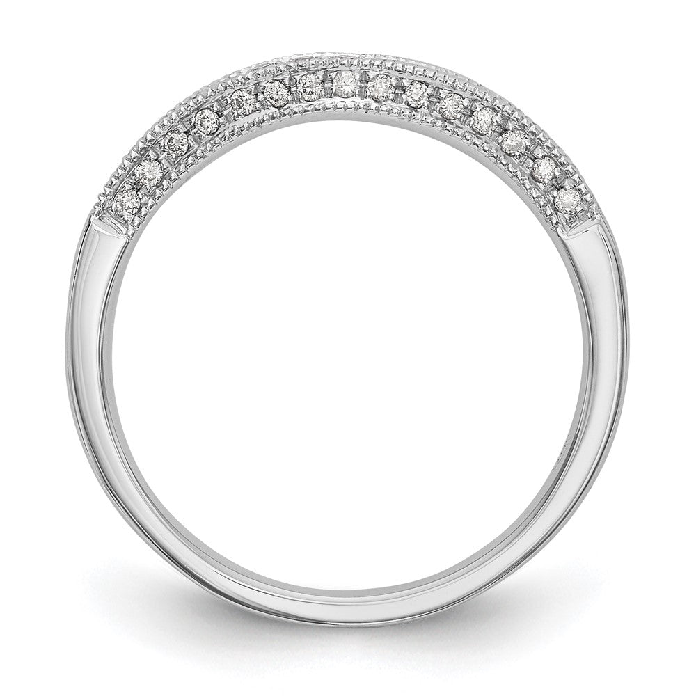 0.27ct. CZ Solid Real 14K White Gold Wedding Band Ring