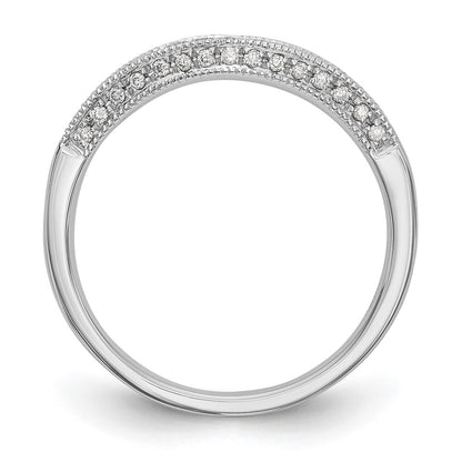 0.27ct. CZ Solid Real 14K White Gold Wedding Band Ring