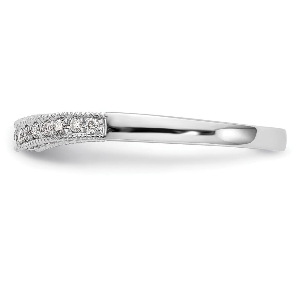 0.27ct. CZ Solid Real 14K White Gold Wedding Band Ring