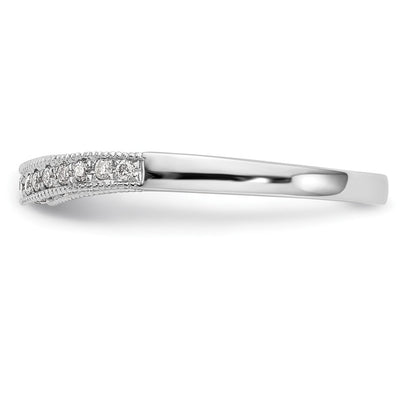 0.27ct. CZ Solid Real 14K White Gold Wedding Band Ring