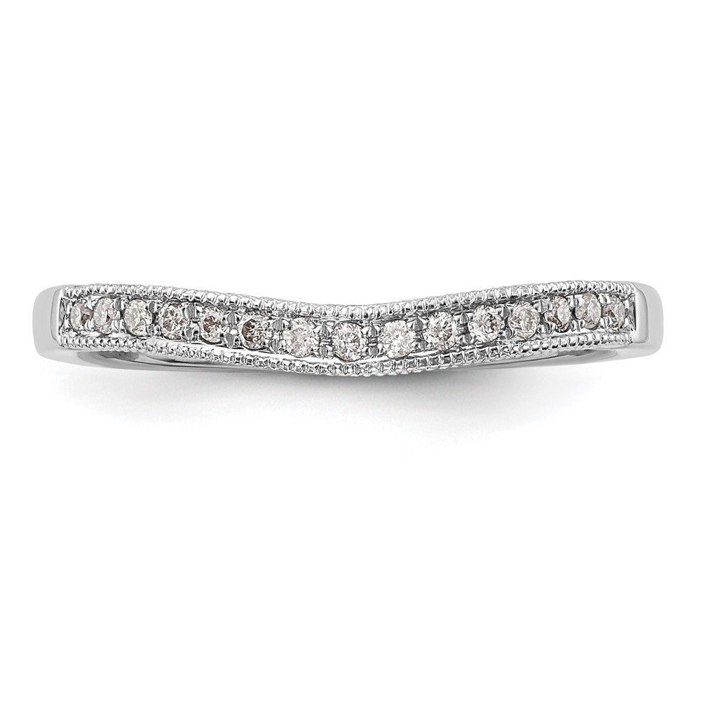 0.27ct. CZ Solid Real 14K White Gold Wedding Band Ring