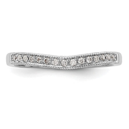 0.27ct. CZ Solid Real 14K White Gold Wedding Band Ring