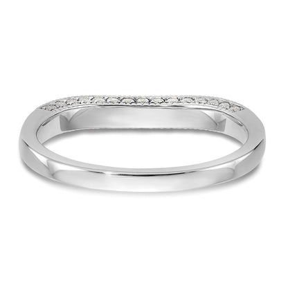 0.27ct. CZ Solid Real 14K White Gold Wedding Band Ring