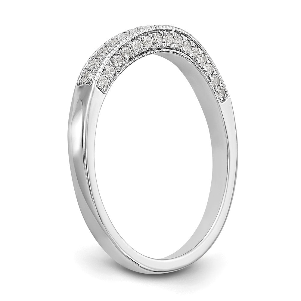 0.27ct. CZ Solid Real 14K White Gold Wedding Band Ring