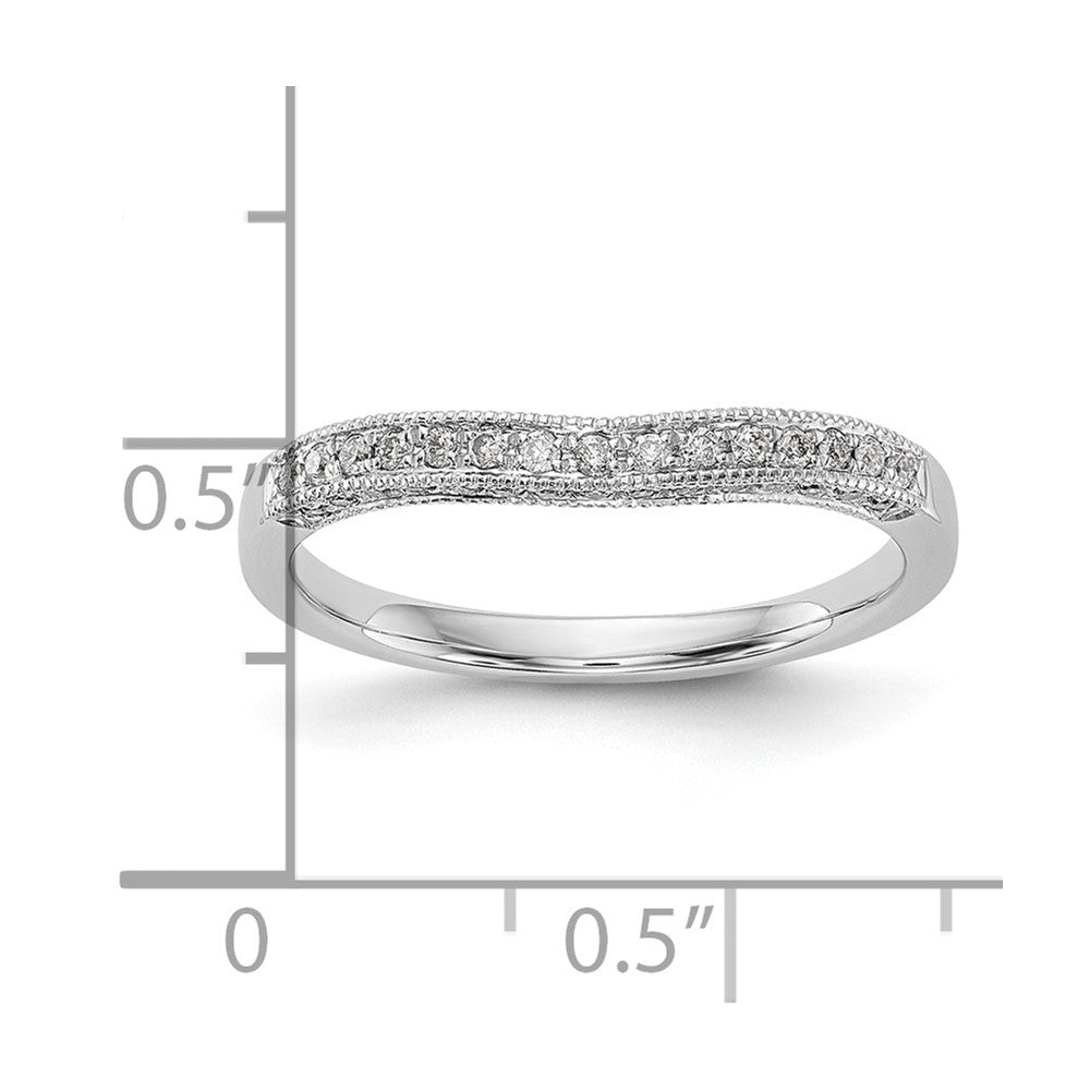 0.27ct. CZ Solid Real 14K White Gold Wedding Band Ring