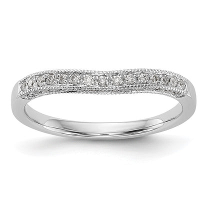 0.27ct. CZ Solid Real 14K White Gold Wedding Band Ring