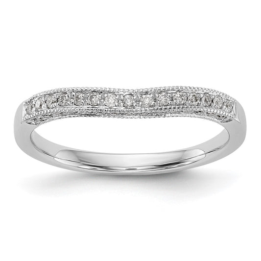 0.27ct. CZ Solid Real 14K White Gold Wedding Band Ring