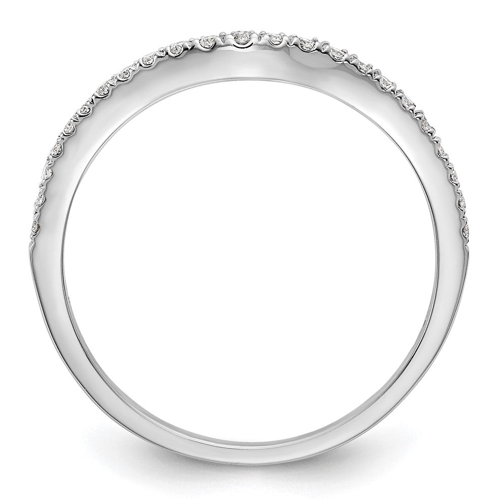 14K White Gold Real Diamond Band