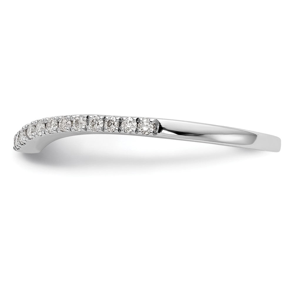 0.15ct. CZ Solid Real 14K White Gold Wedding Band Ring