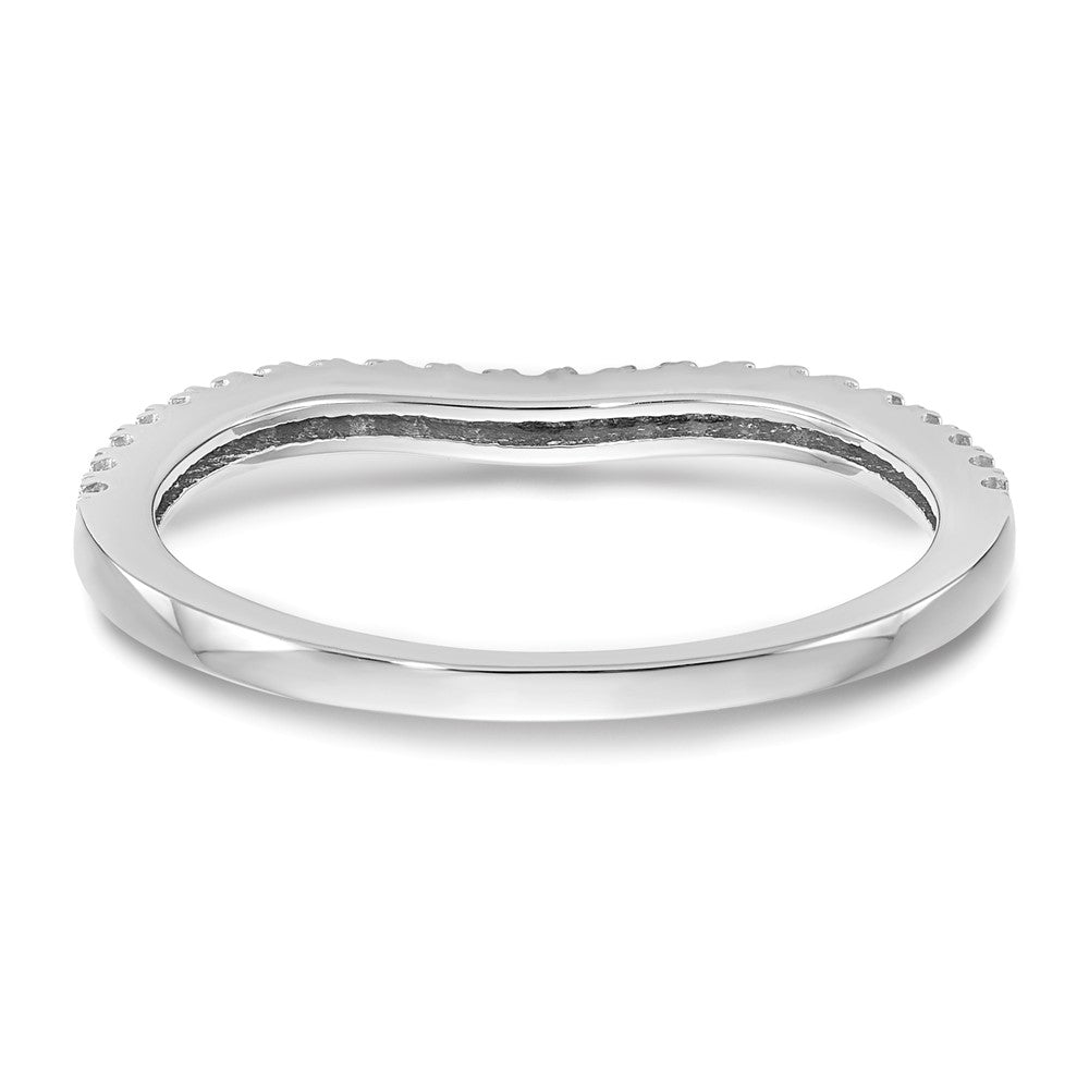 0.15ct. CZ Solid Real 14K White Gold Wedding Band Ring