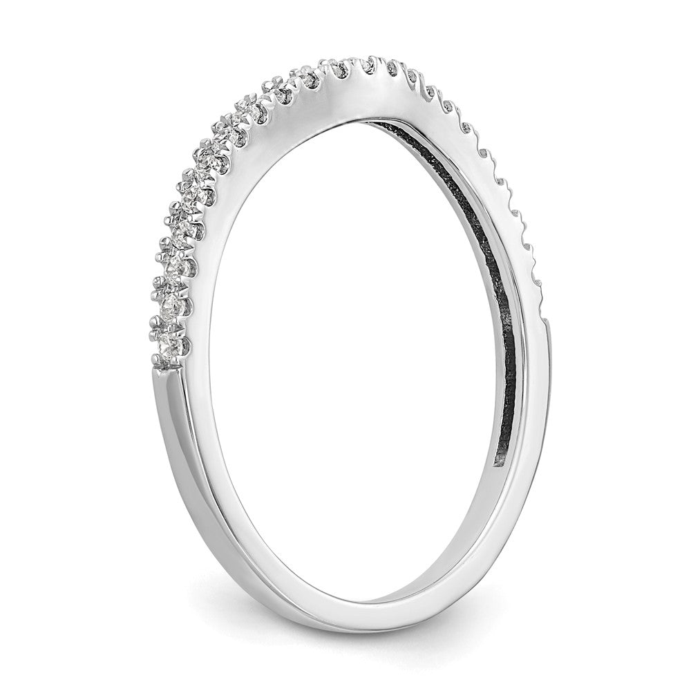 14K White Gold Real Diamond Band