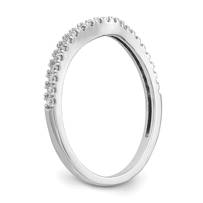14K White Gold Real Diamond Band