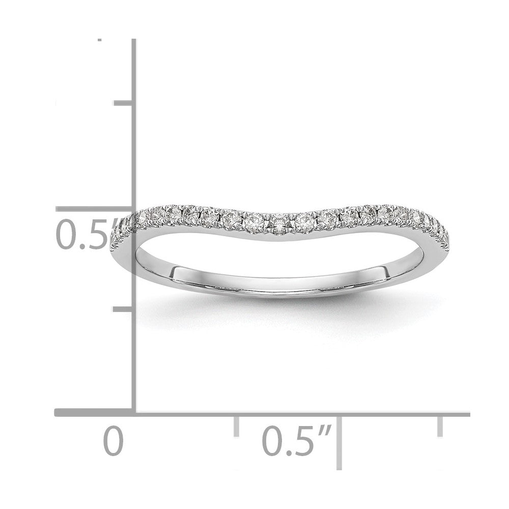 0.15ct. CZ Solid Real 14K White Gold Wedding Band Ring