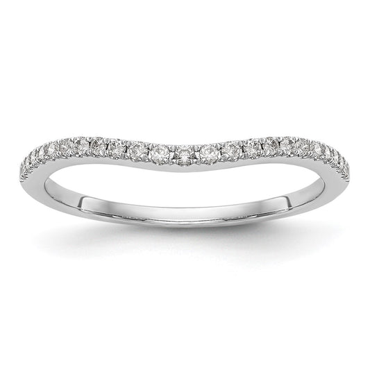 0.15ct. CZ Solid Real 14K White Gold Wedding Band Ring