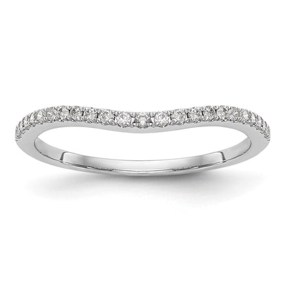 14K White Gold Real Diamond Band